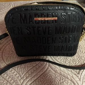 Brand new monogram Steve Madden handbag , black